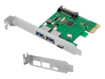 POWERTECH κάρτα επέκτασης PCIe σε 2x USB & 1x USB-C ST627, 5Gbps, 66x68mm - 5210131116579