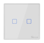 SONOFF smart διακόπτης T2EU2C-RF 433MHz, αφής, διπλός, λευκός - 6920075776263