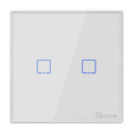 SONOFF smart διακόπτης T2EU2C-RF 433MHz, αφής, διπλός, λευκός - 6920075776263