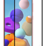 POWERTECH Tempered Glass 5D, full glue, για Samsung A21s & A21, μαύρο - 5210131025079