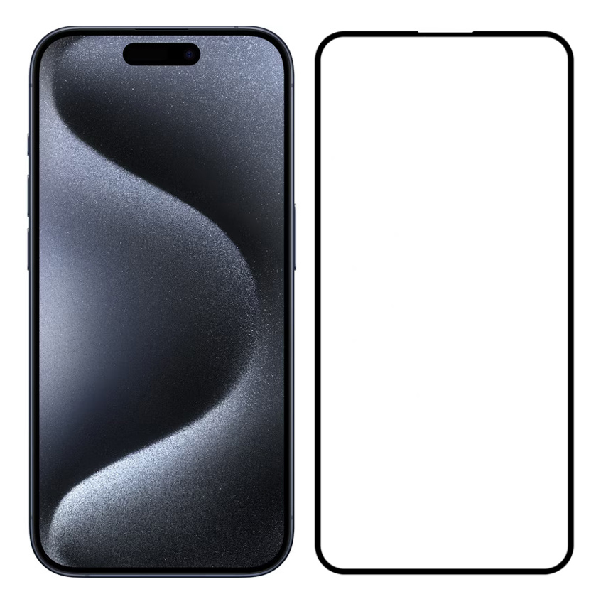 TGC-0659 POWERTECH tempered glass 5D TGC-0659 για iPhone 15 Pro, full glue - 5210131077948 - Image 1