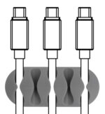 POWERTECH Οργανωτής καλωδίων σιλικόνης TIES-011, 5 καλωδίων, 6τμχ - 5210131013984 - Image 2