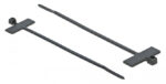 POWERTECH δεματικά καλωδίων TIES-033 με ετικέτα, 100x2.5mm, μαύρα, 25τμχ - 5210131043134