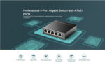 TP-LINK desktop switch TL-SG1005LP, 5-Port Gigabit, 4x PoE+, Ver. 2.0 - 6935364052720 - Image 2