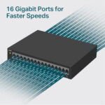 TP-LINK Easy Smart Switch TL-SG116E, 16-Port Gigabit, Ver. 1.2 - 6935364084301 - Image 2