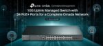 TP-LINK L2+ Managed Switch TL-SG3428XMP, 24x PoE+, 4x SFP+, Ver. 2.0 - 6935364030773 - Image 2