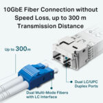 TP-LINK 10GBase-SR SFP+ LC Transceiver TL-SM5110-SR, έως 300m, Ver. 1.0 - 6935364006297 - Image 2