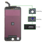 TIANMA High Copy LCD iPhone 6G Plus, Camera-Sensor ring, ear mesh, Black - 5210131012420