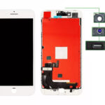 TIANMA High Copy LCD iPhone 8 Plus, Camera-Sensor ring, ear mesh, White - 5210131021491