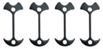 POWERTECH πασαλάκια σκηνής για ξύλινο δάπεδο TOOL-0071, μαύρο, 4τμχ - 5210131040829