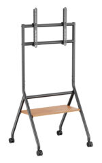BRATECK βάση τηλεόρασης δαπέδου TTF13E-46FW, 37-86", έως 80kg, με ράφι & ροδάκια - 5210131095881