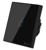 SONOFF smart διακόπτης ΤΧ-T3EU1C, αφής, Wi-Fi, μονός, μαύρος - 6920075726510