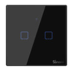 SONOFF smart διακόπτης ΤΧ-T3EU2C, αφής, Wi-Fi, διπλός, μαύρος - 6920075727616 - Image 2