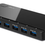 TP-LINK USB hub UH700, 7x θυρών, 5Gbps, 5V/1.5A, USB σύνδεση, μαύρο - 6935364010065