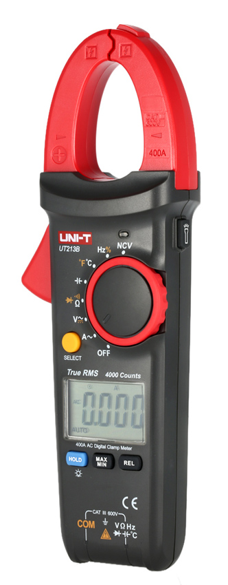 UT213C UNI-T πολύμετρο & αμπεροτσιμπίδα UT213C, 400A AC/DC, NCV, True RMS - 6935750521335 - Image 1