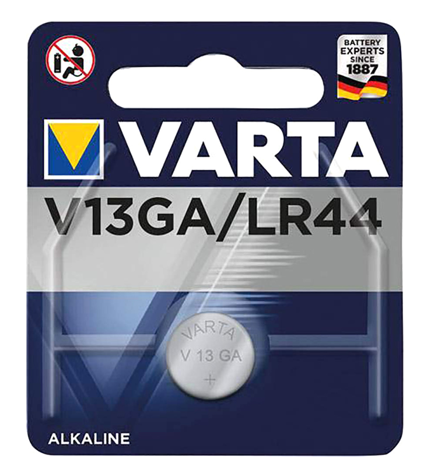 V13GA-LR44 VARTA αλκαλική μπαταρία LR44, 1.5V, 1τμχ - 4008496297641 - Image 1