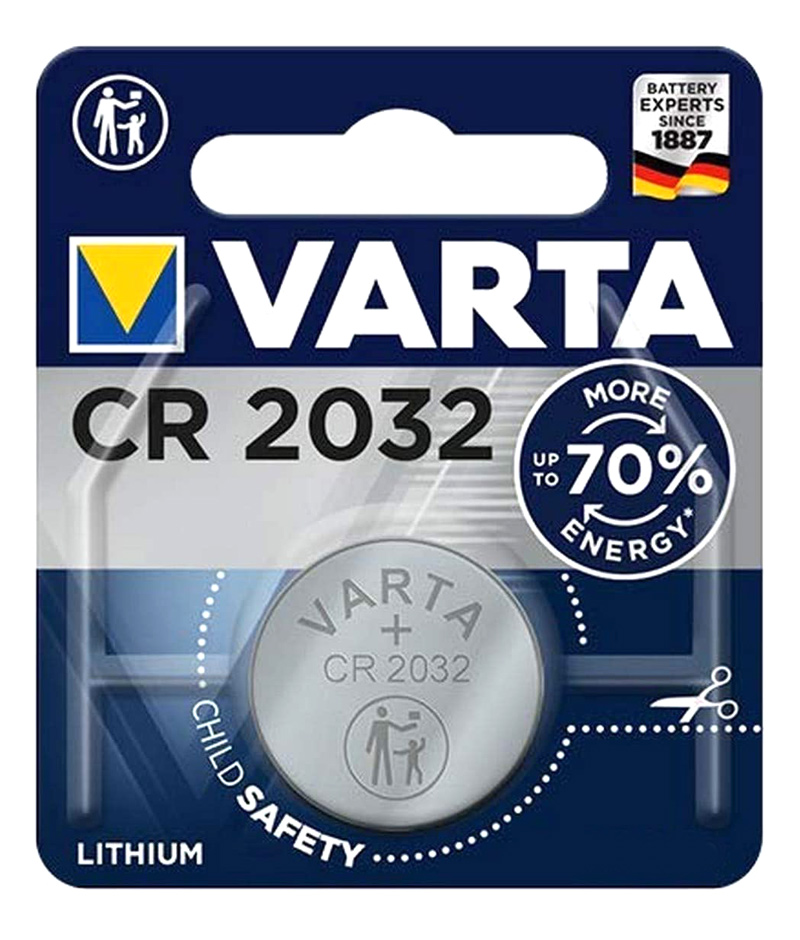 VCR2032 VARTA μπαταρία λιθίου CR2032, 3V, 1τμχ - 4008496276882 - Image 1