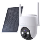 BOTSLAB smart ηλιακή κάμερα W313, 3MP/2K, WiFi, PTZ, SD, 5200mAh, IP65 - 6974772422091