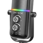 CMTECK επιτραπέζιο μικρόφωνο XM600, omnidirectional/καρδιοειδές, USB, RGB LED, μαύρο - 5210131145579