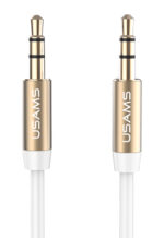 USAMS καλώδιο ήχου 3.5mm YP-01, AUX, 1m, λευκό - 6958444996882