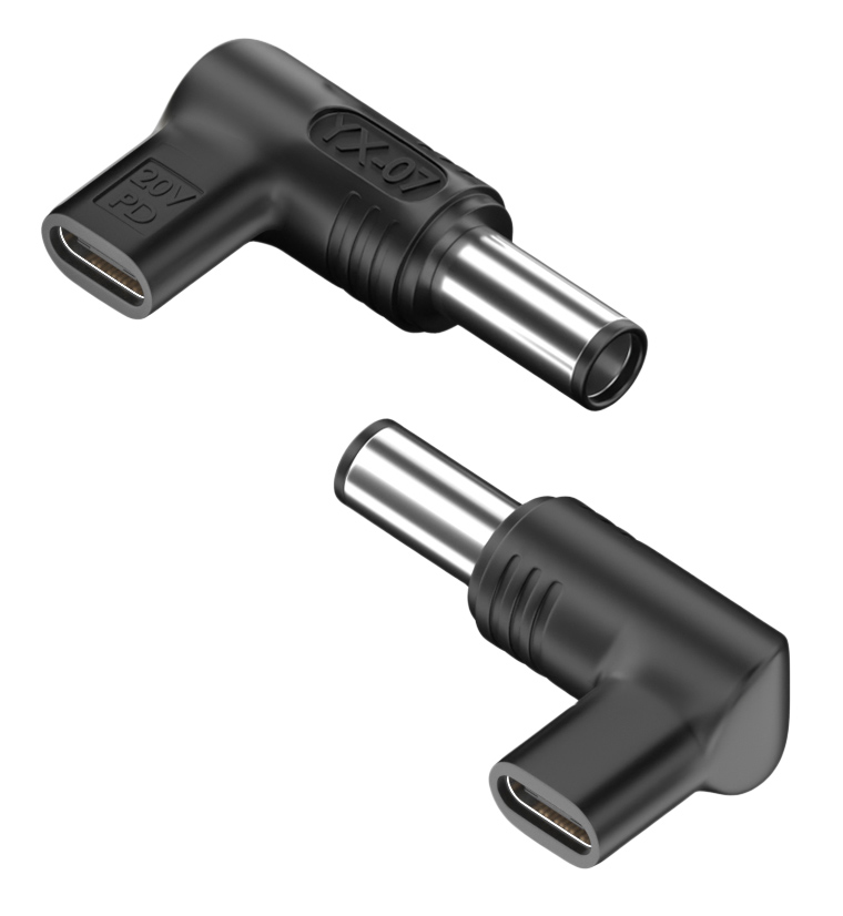 YX-07 POWERTECH αντάπτορας τροφοδοσίας laptop YX-07, USB-C σε HP 7.4x5mm, μαύρος - 5210131077658 - Image 1