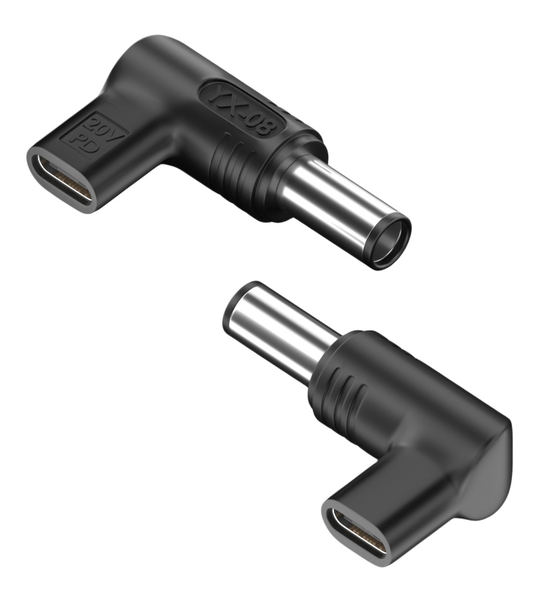 YX-08 POWERTECH αντάπτορας τροφοδοσίας laptop YX-08, USB-C σε Dell 7.4x5mm, μαύρος - 5210131077665 - Image 1