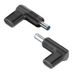 POWERTECH αντάπτορας τροφοδοσίας laptop YX-09, USB-C σε HP 4.5x3mm, μαύρος - 5210131077672