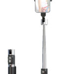 USAMS selfie stick ZB324 με τρίποδο, έως 110cm, Bluetooth, μαύρο - 6958444993027