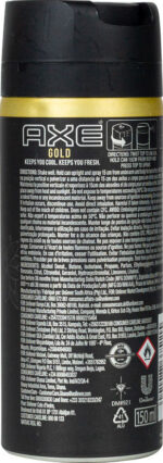 Axe Gold Oud Wood & Dark Vanilla Αποσμητικό 24h σε Spray 150ml - Image 2