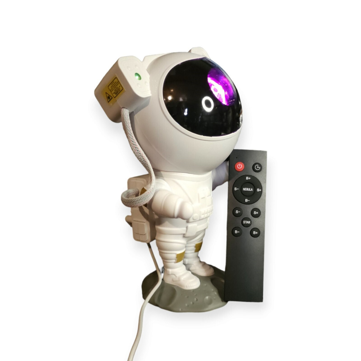 20250414145915_da5b82e9 Παιδικό Φωτιστικό Projector Astronaut με Εναλλαγές Χρωματισμών Λευκό 12x11.3x22.8εκ. - Image 1