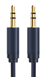 CABLETIME καλώδιο ήχου 3.5mm CT-AV301-H11G, gold plated, 1m, μπλε - 5210131130759