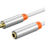 CABLETIME καλώδιο προέκτασης ήχου 3.5mm CT-AV311-P12G, gold plated, 1.5m, λευκό - 5210131130773