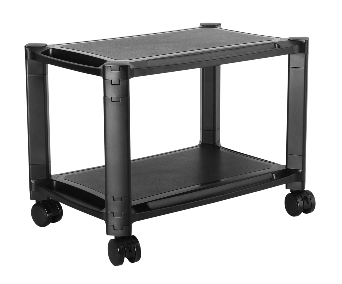 AMS-4L BRATECK ραφιέρα δαπέδου AMS-4L με ροδάκια, 2 ράφια, 50x33x37cm, έως 10kg, μαύρη - 5210131133859 - Image 1