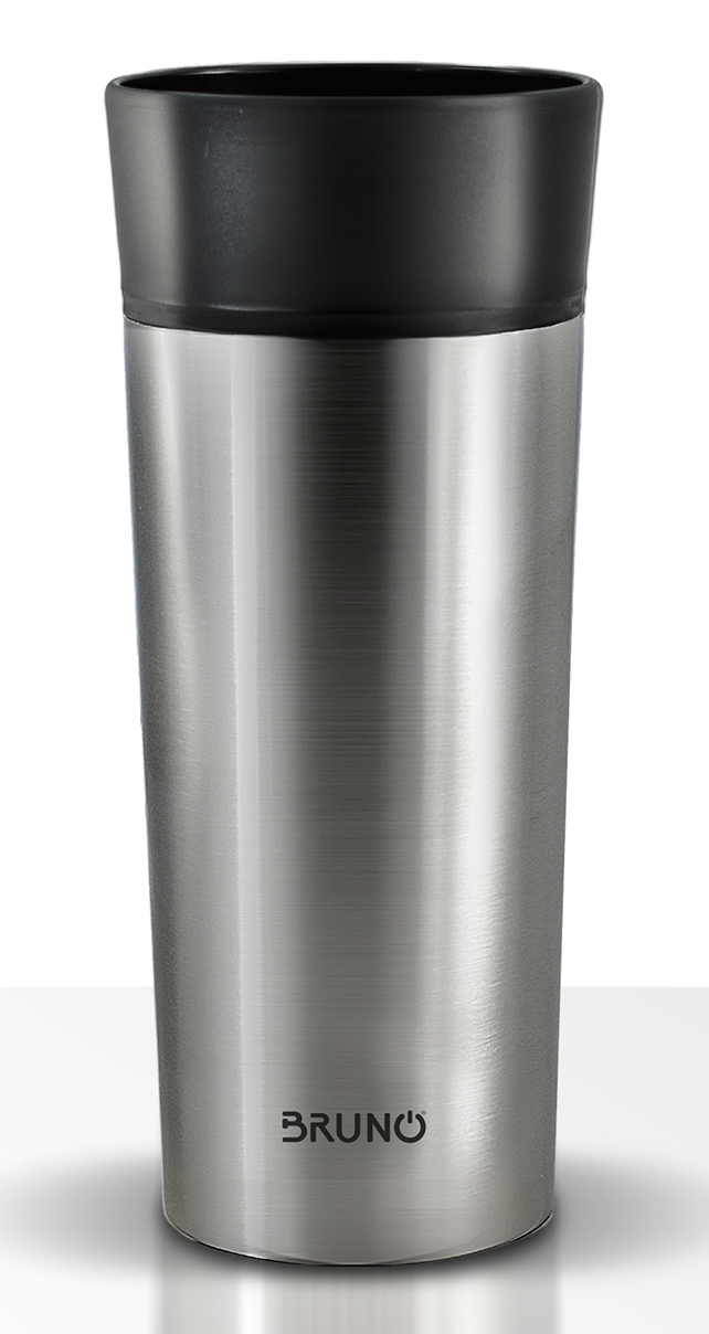 BRN-0068-01 BRUNO θερμός BRN-0068, εργονομικό καπάκι, anti-slip, 360ml, ασημί - 5210131055014 - Image 1