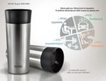 BRUNO θερμός BRN-0068, εργονομικό καπάκι, anti-slip, 360ml, ασημί - 5210131055014 - Image 2