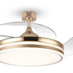 BRUNO ανεμιστήρας οροφής με LED φως BRN-0226, AC 82W, 42", Φ107x47εκ, χρυσός - 5210131129265