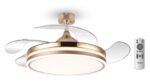 BRUNO ανεμιστήρας οροφής με LED φως BRN-0226, AC 82W, 42", Φ107x47εκ, χρυσός - 5210131129265
