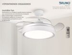 BRUNO ανεμιστήρας οροφής με LED φως BRN-0227, AC 82W, 42", Φ107x47εκ, λευκός - 5210131129319 - Image 2