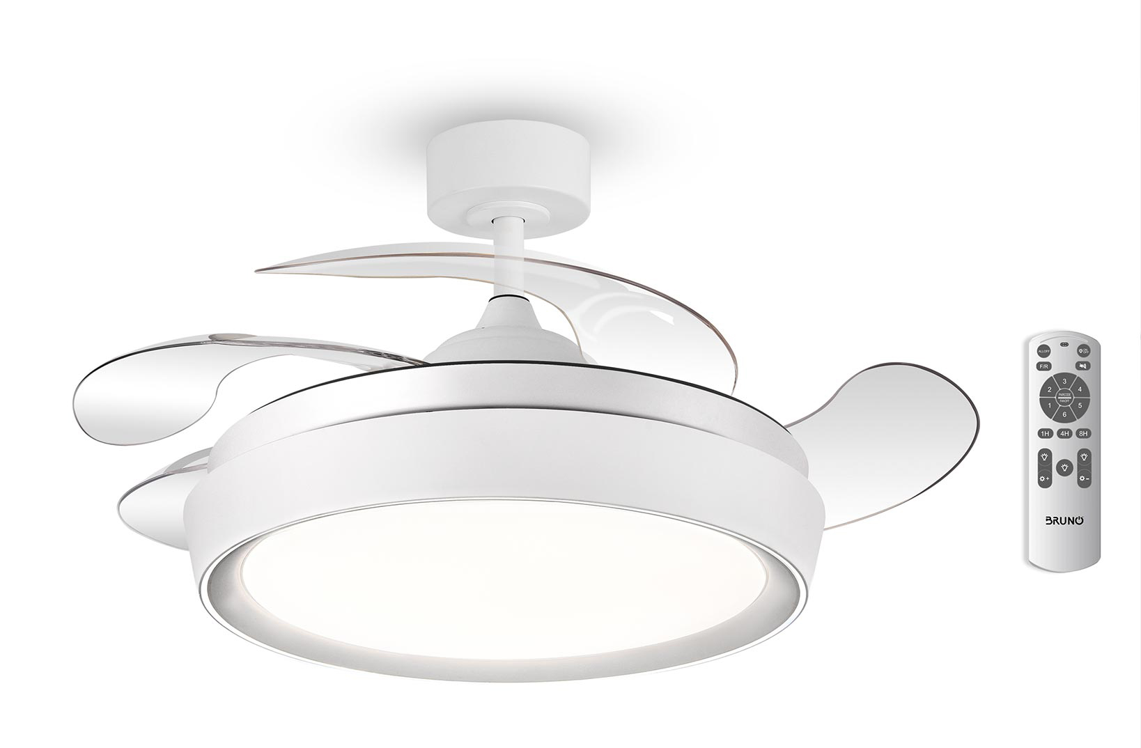 BRN-0227 BRUNO ανεμιστήρας οροφής με LED φως BRN-0227, AC 82W, 42", Φ107x47εκ, λευκός - 5210131129319 - Image 1