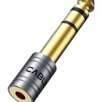 CABLETIME αντάπτορας ήχου 6.3mm σε 3.5mm CT-6M3F-AG, gold plated, γκρι - 5210131130636