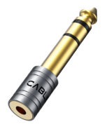 CABLETIME αντάπτορας ήχου 6.3mm σε 3.5mm CT-6M3F-AG, gold plated, γκρι - 5210131130636