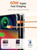 CABLETIME καλώδιο USB-C CT-CM60-PBL, 60W PD, 480Mbps, 1m, μπλε - 5210131120712 - Image 2