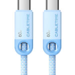 CABLETIME καλώδιο USB-C CT-CM60-PBL, 60W PD, 480Mbps, 1m, μπλε - 5210131120712