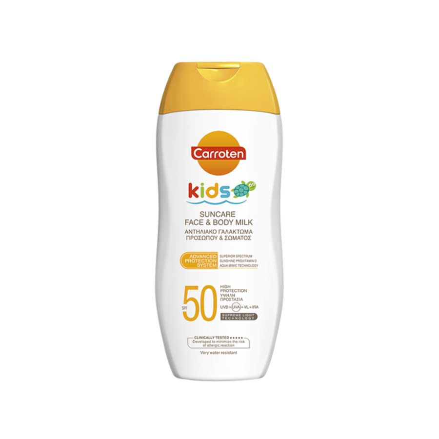 Carroten-Kids-Suncare-Face-Body-Milk-SPF50-200ml Παιδικό Αντηλιακό Carroten Kids Suncare Face & Body Milk SPF50 200ml - Image 1