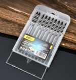 DELI σετ τρυπάνια DH-BWZ004-E1 για τοίχο/μέταλλο/ξύλο, 45# YG6X, 4x80mm, κυλινδρικό, 10τμχ - 6977657253995 - Image 2