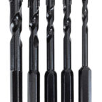 DELI σετ τρυπάνια DH-CZZ005-ED2 για γυαλί, 40Cr YG6X, 4/5/6/8/10mm, εξάγωνο, 5τμχ - 6977403222244