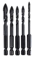 DELI σετ τρυπάνια DH-CZZ005-ED2 για γυαλί, 40Cr YG6X, 4/5/6/8/10mm, εξάγωνο, 5τμχ - 6977403222244