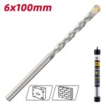 DELI τρυπάνι DH-JGZ060-E1 για τοίχο, 40Cr YG6, 6x100mm, κυλινδρικό - 6977403222459 - Image 2