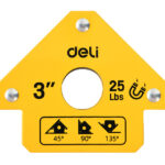 DELI μαγνητική γωνία συγκόλλησης DL-HDW25 με 45°/90°/135° γωνίες, 3", 11kg - 6977657250628
