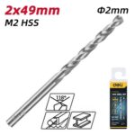 DELI σετ τρυπάνια DL16020G για μέταλλο, M2 HSS, 2x49mm, κυλινδρικό, 20τμχ - 6975495594799 - Image 2